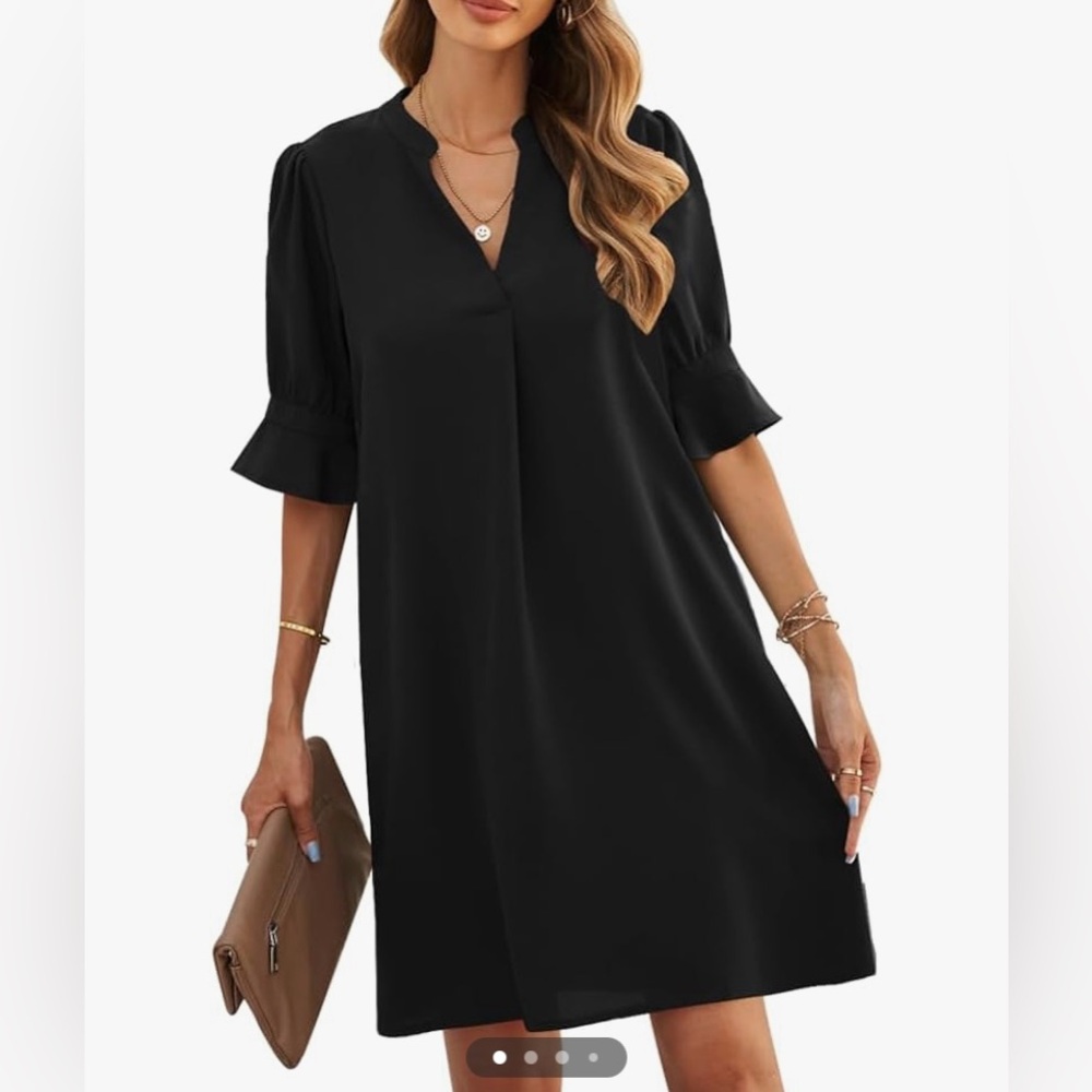 NWT black v neck dress